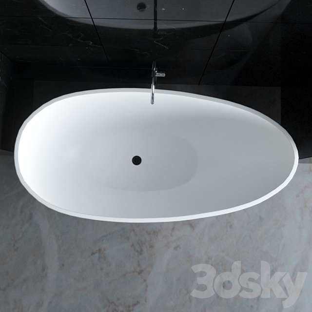 matt bathtub KKR-B068 3DSMax File - thumbnail 4