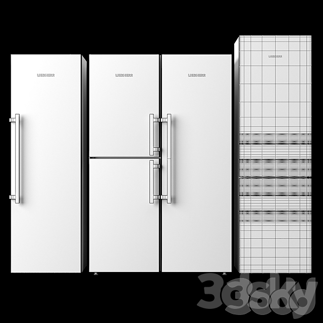Refrigerator set Liebherr 3DSMax File - thumbnail 5