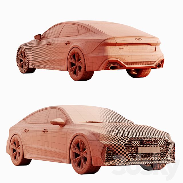 Audi RS7 Sportback 2020 3dskyfree