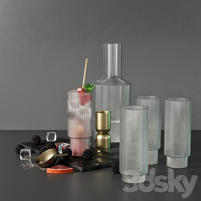 kitchen decor set 07 3d