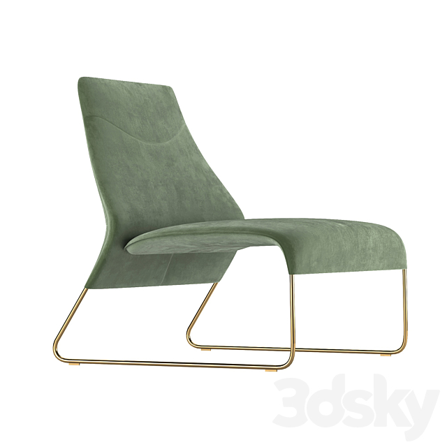 Modern single chair 3DSMax File - thumbnail 1