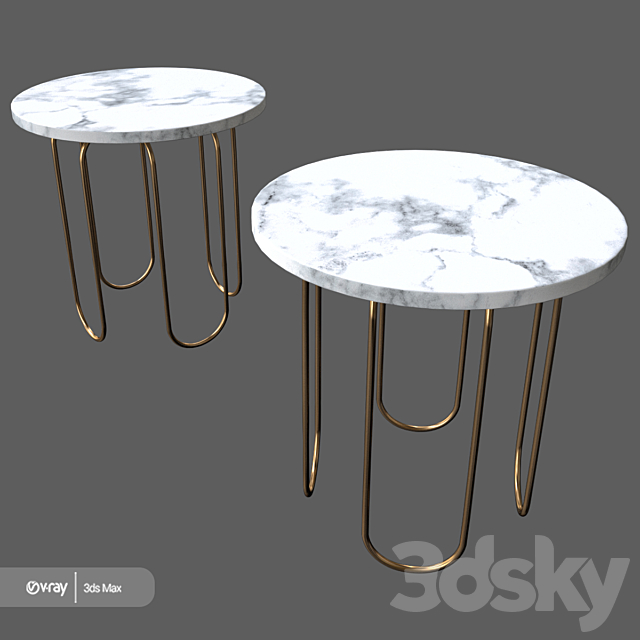 Cecile side table 3d