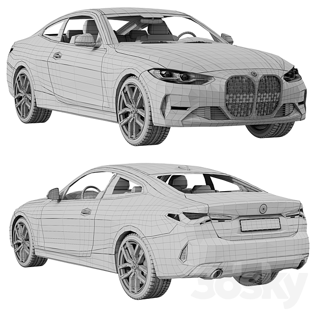 BMW 4 Series G22 2020 3dskyfree