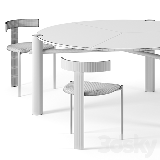 Dining set by Baxter with Thalantha table 3DSMax File - thumbnail 3