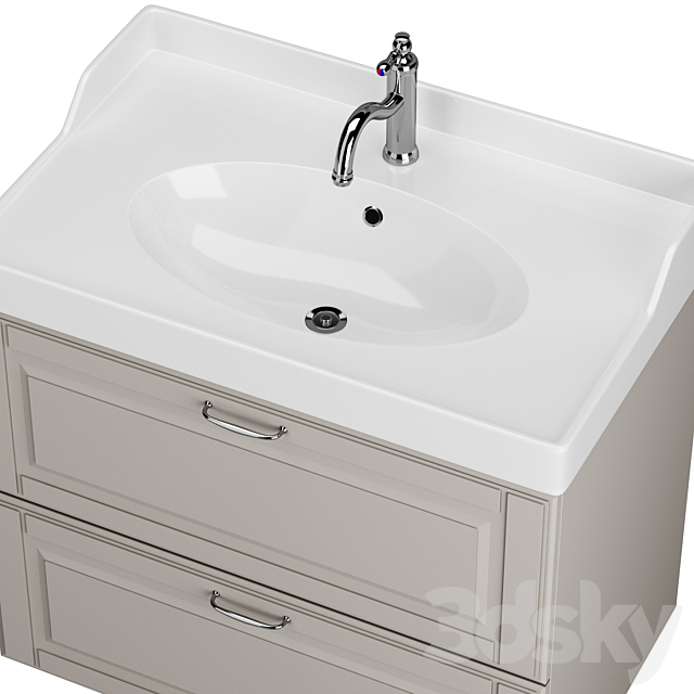 Cabinet GODMORGON + Sink RETTVIKEN by IKEA 3DSMax File - thumbnail 2