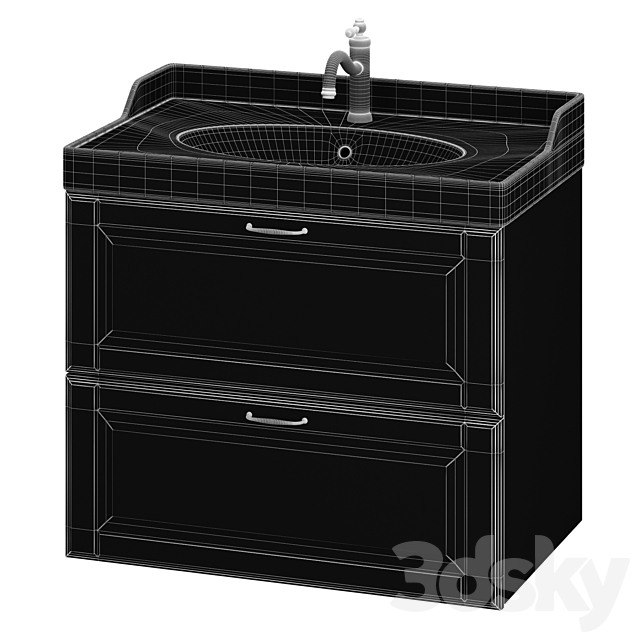 Cabinet GODMORGON + Sink RETTVIKEN by IKEA 3DSMax File - thumbnail 3