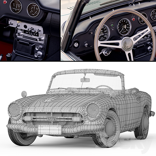 Honda S800 Cabriolet '66 3dskyfree