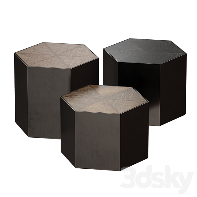 Geo Bunching Table Set (Crate and Barrel) 3dsky
