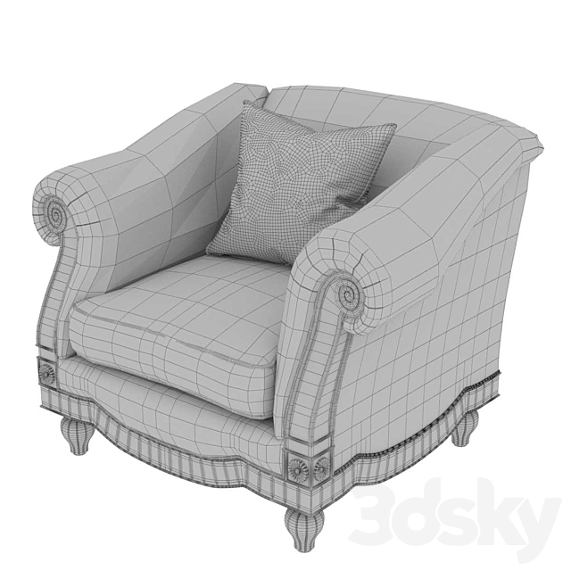 Fogazzaro chair by ANGELO CAPPELLINI 3DSMax File - thumbnail 5