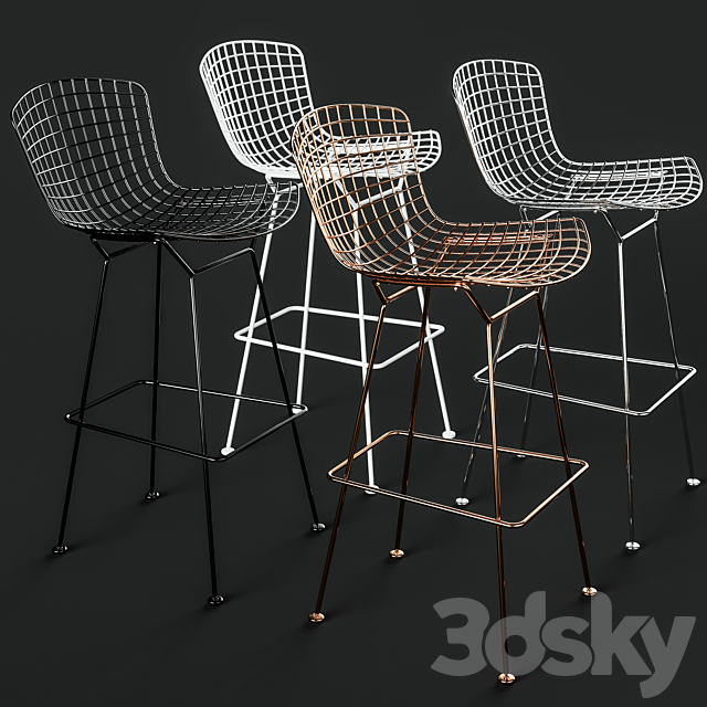 Knoll Bertoia Barstool Rockwell Unscripted Tall Table 3DSMax File - thumbnail 3