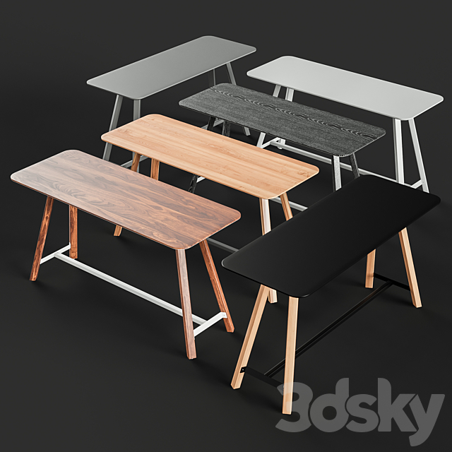 Knoll Bertoia Barstool Rockwell Unscripted Tall Table 3DSMax File - thumbnail 5