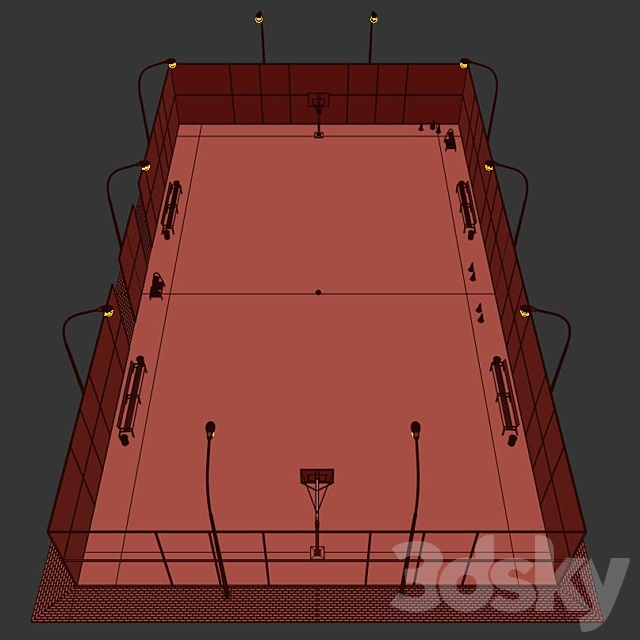 Basketball field 3dskyfree