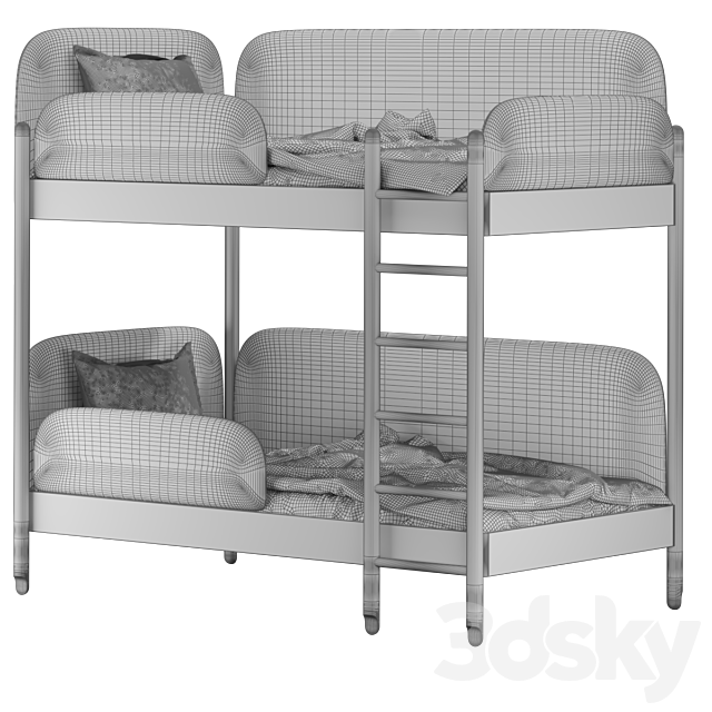 Bunk bed 3DS Max Model - thumbnail 5