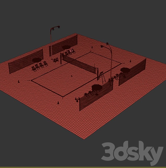 Beach volleyball 3dskyfree