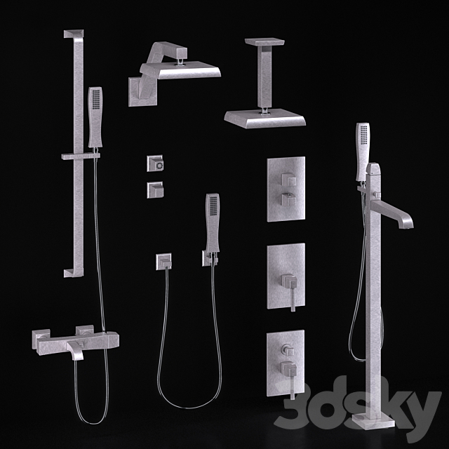 Gessi Mimi faucets for shower and bath 3DSMax File - thumbnail 1