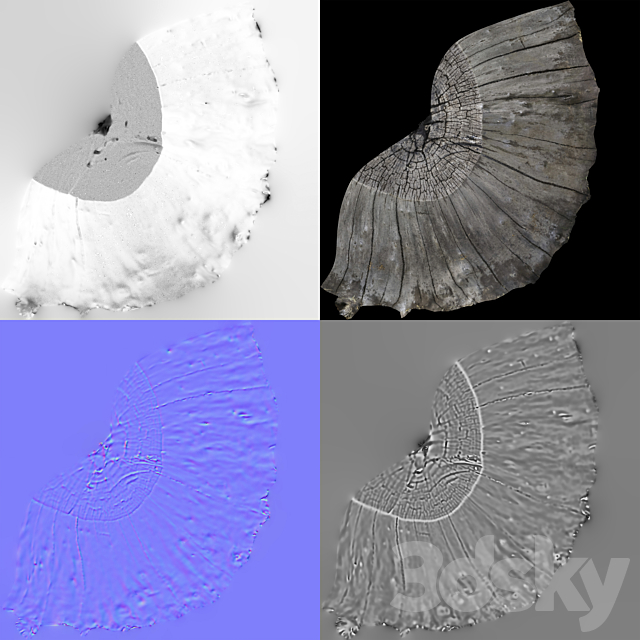 photoscan of two stumps 3dskyfree