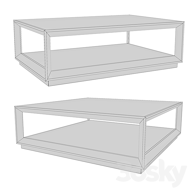 Tosconova Club Base Small Table 3d