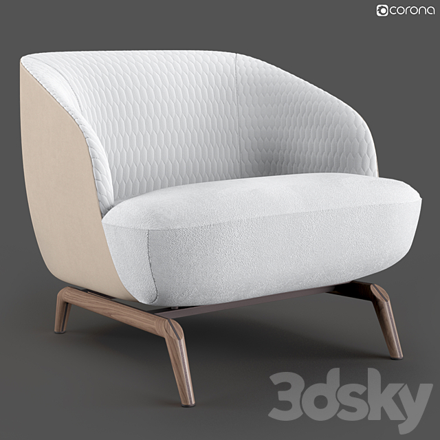 JANET | Armchair By Giorgetti 3DSMax File - thumbnail 1