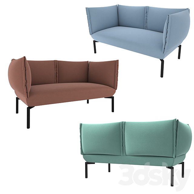 Sancal CLICK | Sofa with soft armrests 3dsky