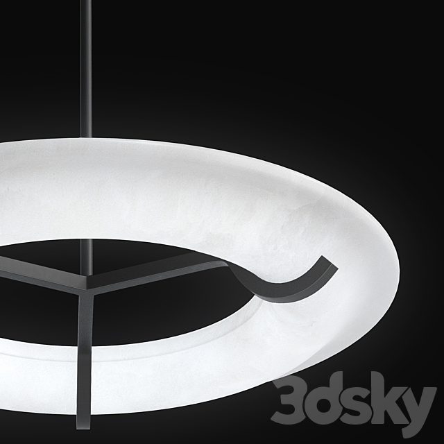 Plaster and Wrought iron Chandelier by Eric Schmitt 3d