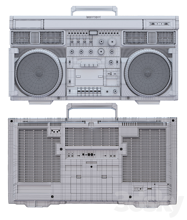 3D Retro Boombox Conion C-100F 3dskyfree
