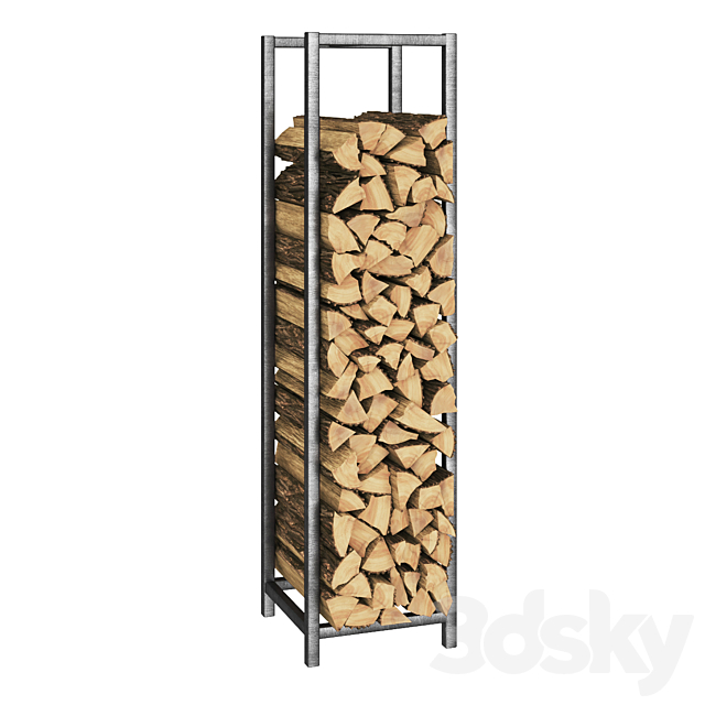 Fireplace wood 3dsky