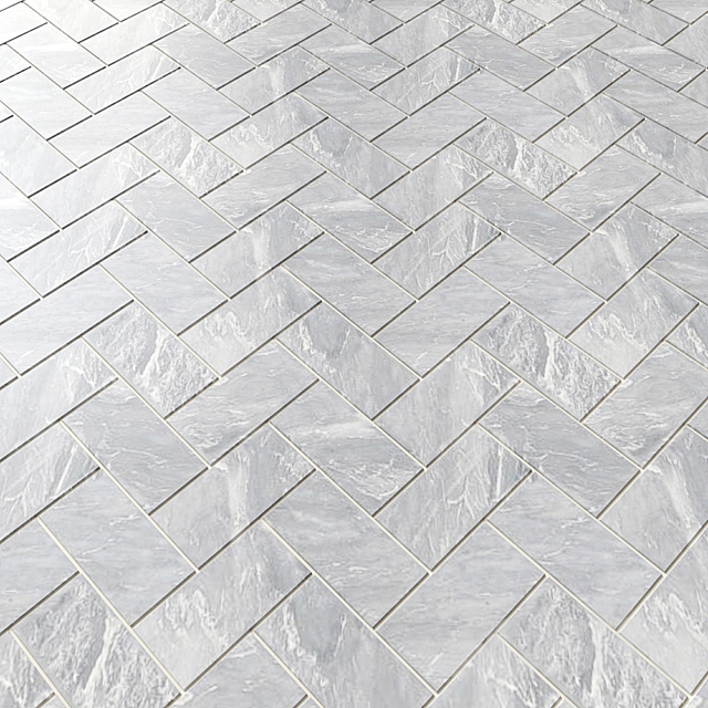 Marmori Chevron Brick 4 types 3d