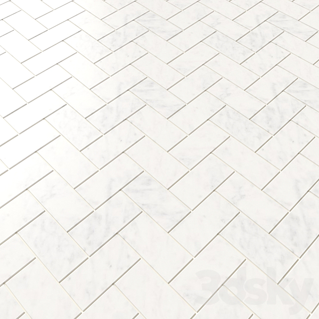Marmori Chevron Brick 4 types 3dsky