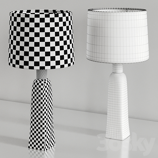 Large Fitzgerald lamp Porta Romana 3d