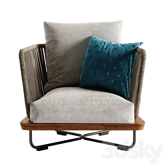 Minotti sunray armchair 3d