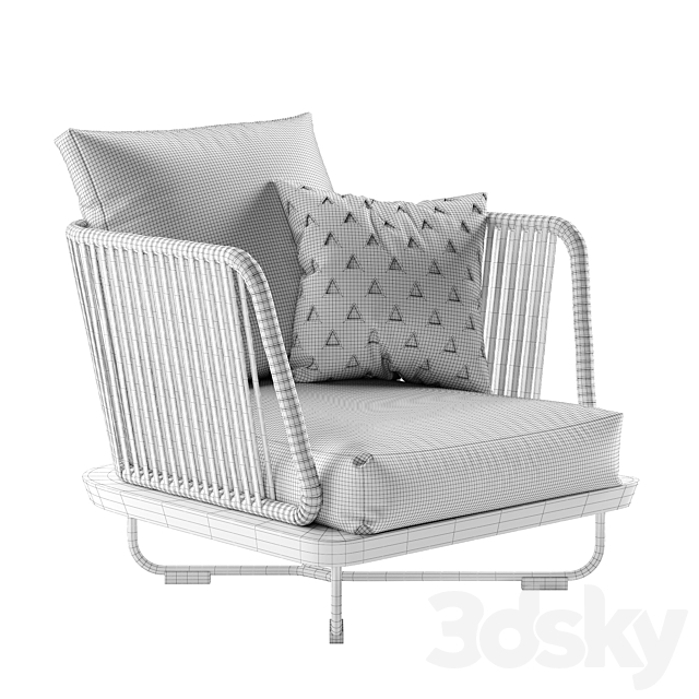 Minotti sunray armchair 3dskyfree