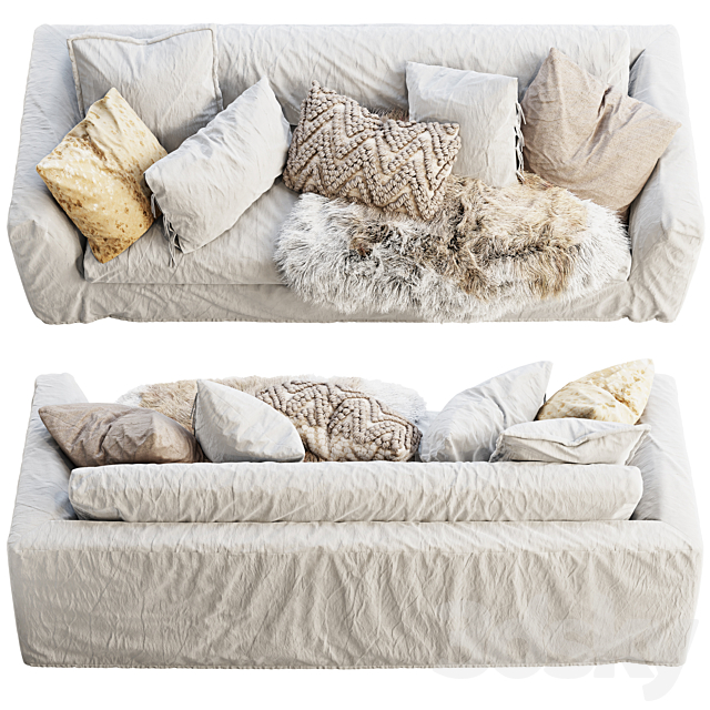 Custom scandinavian sofa 3dsky