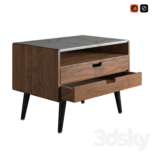 Nightstand bedside table 1 3DSMax File - thumbnail 1