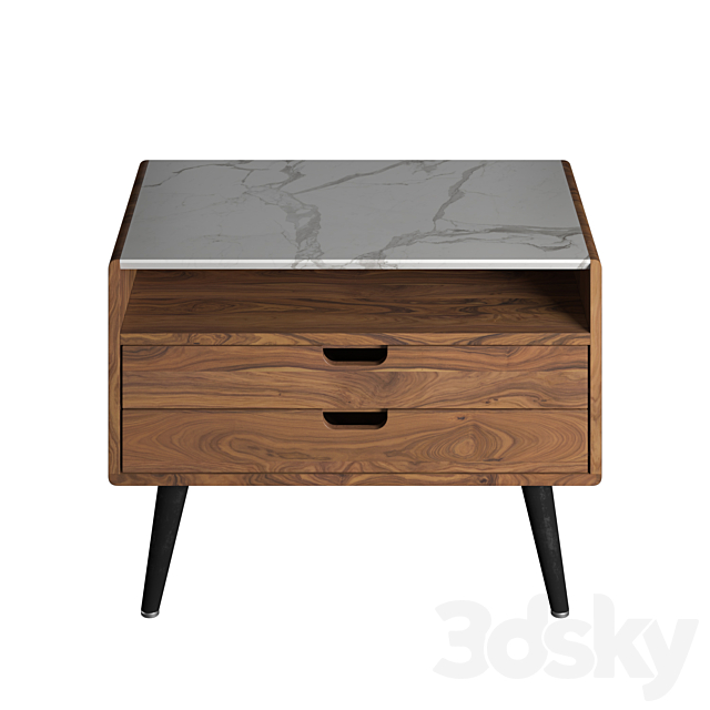 Nightstand bedside table 1 3DSMax File - thumbnail 3