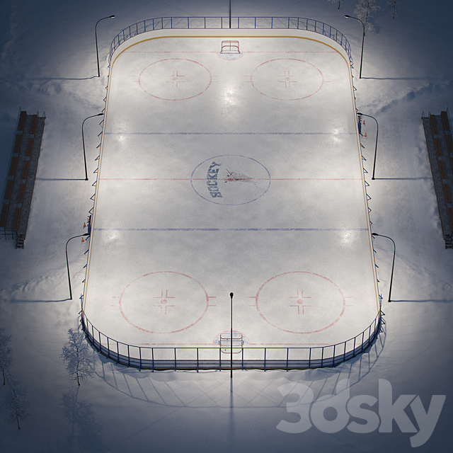 Hockey field 3DSMax File - thumbnail 4