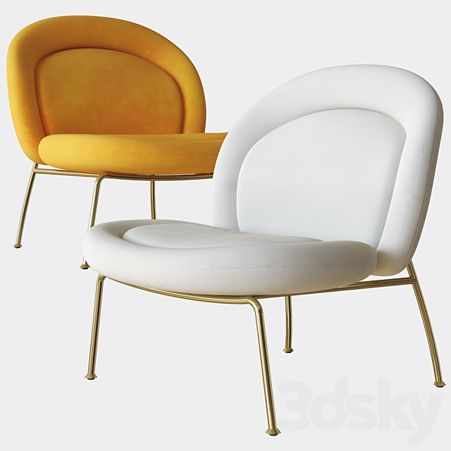 Honey lounge chair camerich 3DSMax File - thumbnail 2