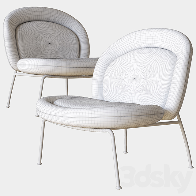 Honey lounge chair camerich 3DSMax File - thumbnail 3