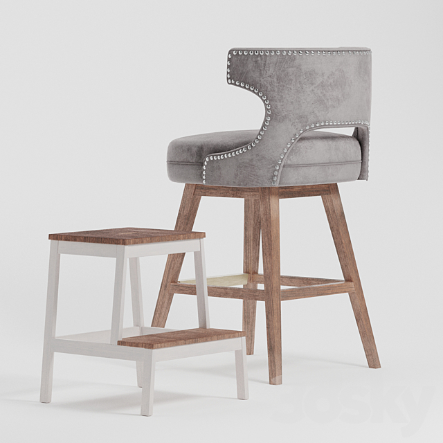 Ashford task stool 3d
