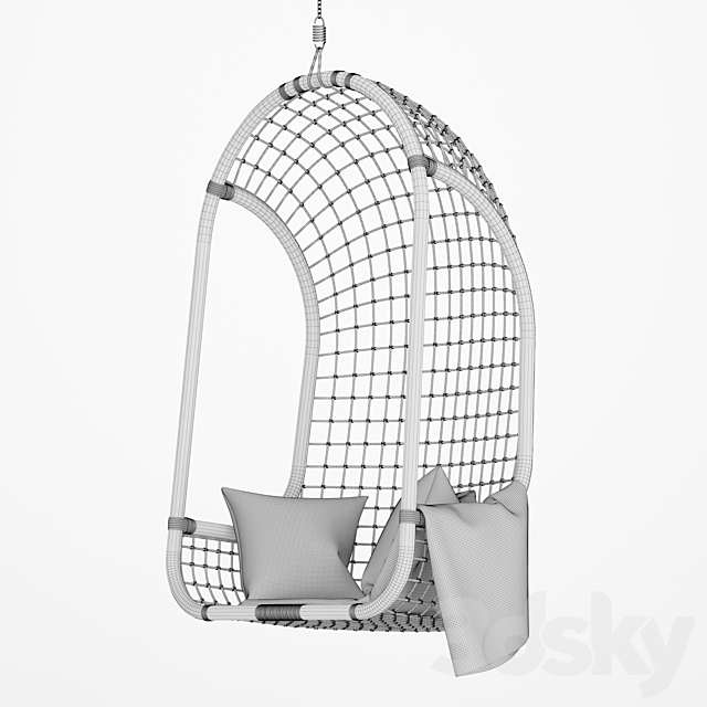 Hanging Rattan Chair – Natural 3DSMax File - thumbnail 3