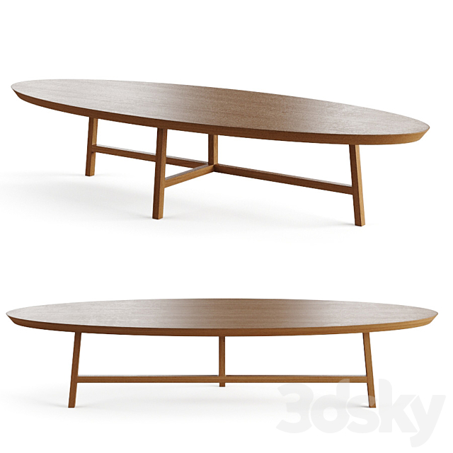 754o Trio oval coffee table by De La Espada 3DSMax File - thumbnail 1