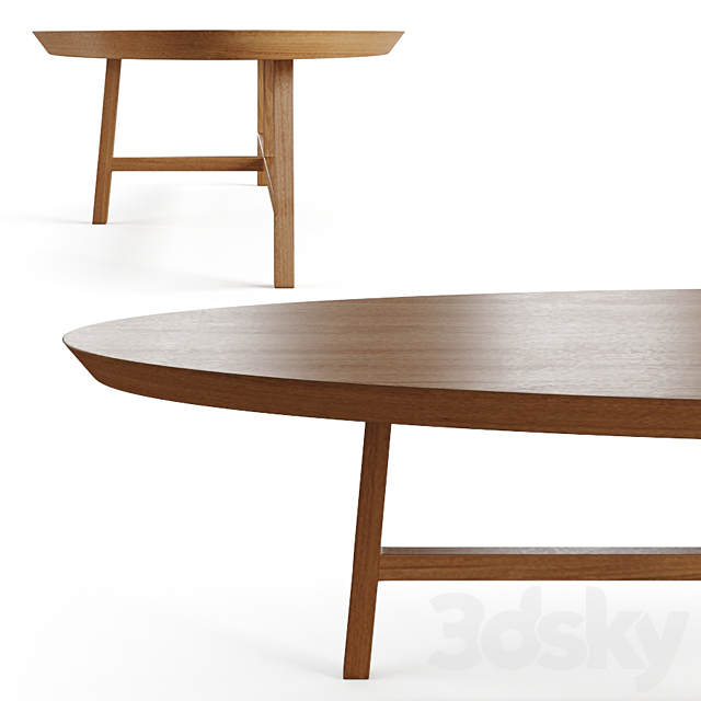 754o Trio oval coffee table by De La Espada 3DSMax File - thumbnail 2