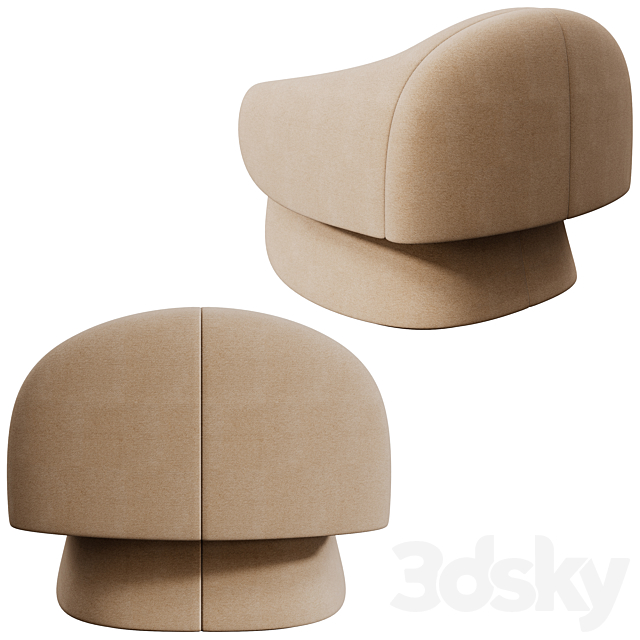 Modern armchair 3 3DSMax File - thumbnail 2