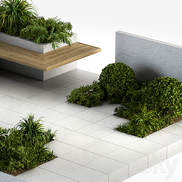 Roof Garden and Landscape Furniture 04 3DSMax File - thumbnail 3