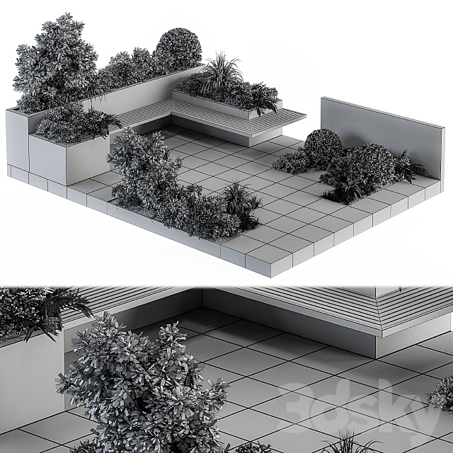 Roof Garden and Landscape Furniture 04 3DSMax File - thumbnail 4