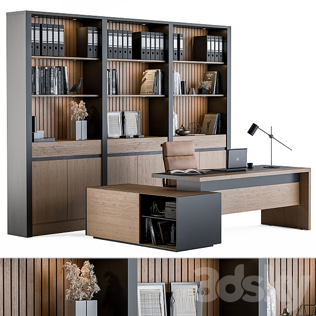Office Furniture – Manager Set 09 3DSMax File - thumbnail 1