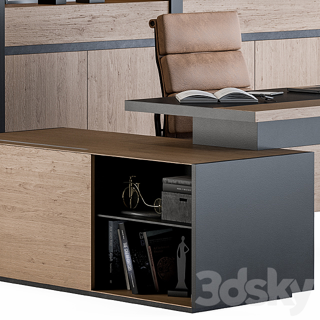 Office Furniture – Manager Set 09 3DSMax File - thumbnail 4