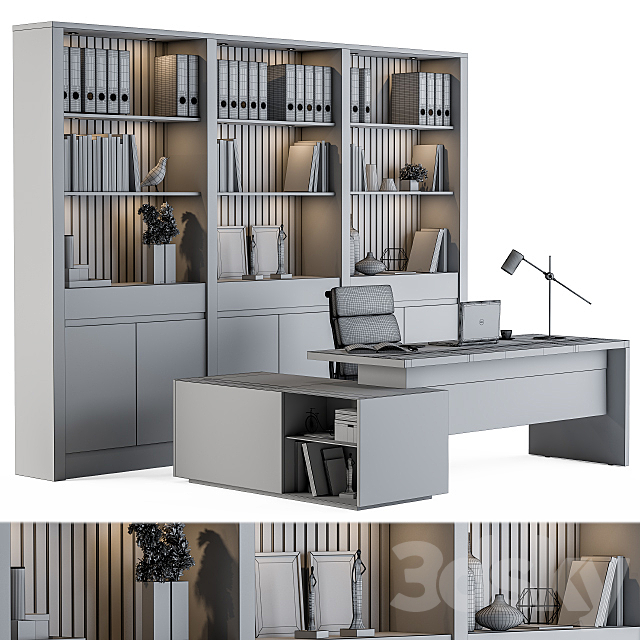 Office Furniture – Manager Set 09 3DSMax File - thumbnail 5