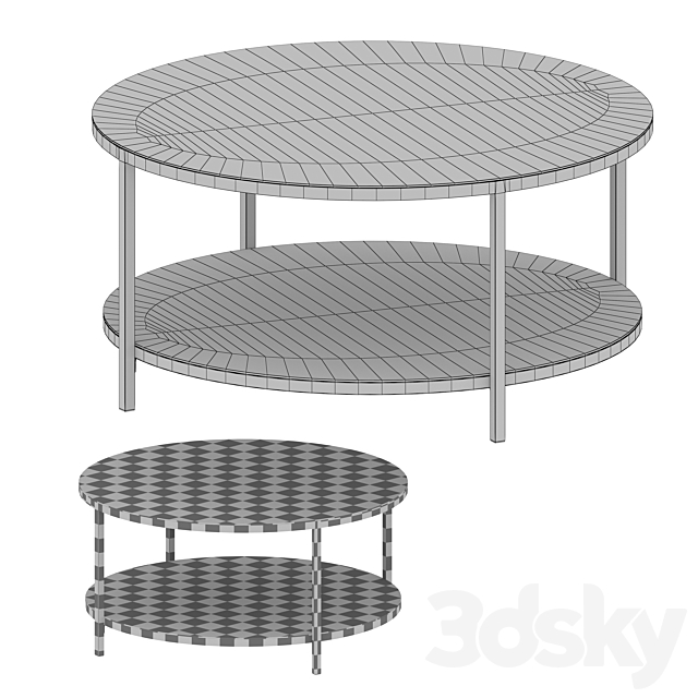 Echelon Round Coffee Table (Crate and Barrel) 3DSMax File - thumbnail 5