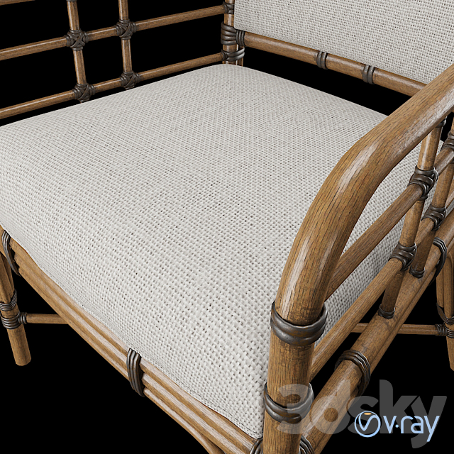 Tropical – Summer Isle Upholstered Arm Chair 3DSMax File - thumbnail 4