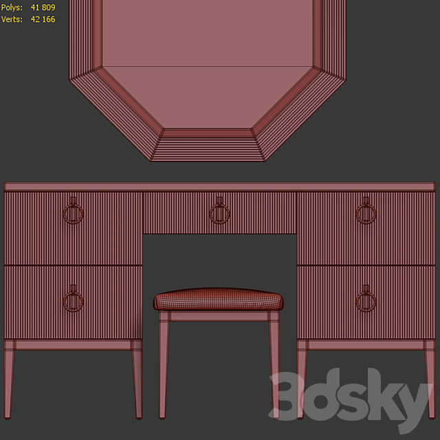 Lima dressing table. Dressing table by Medusa Home 3DSMax File - thumbnail 3